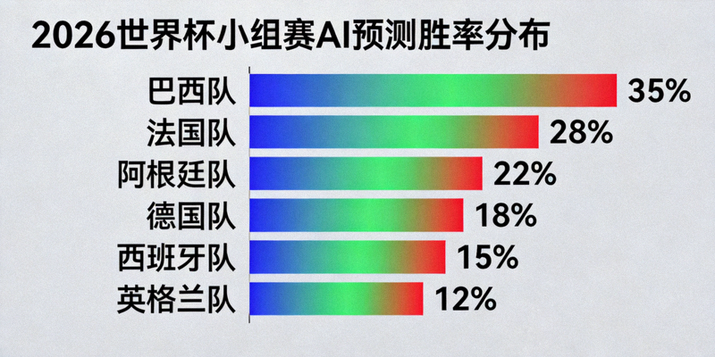 2026世界杯小组赛AI预测可视化图表 - 显示各队胜率概率分布